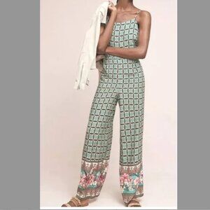Farm Rio Honolulu Jumpsuit Floral and Geo Print - Size L